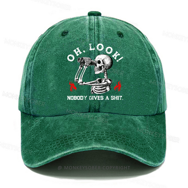 Personalized "Oh Look Nobody Gives A Shit" Custom Washed Baseball Caps
