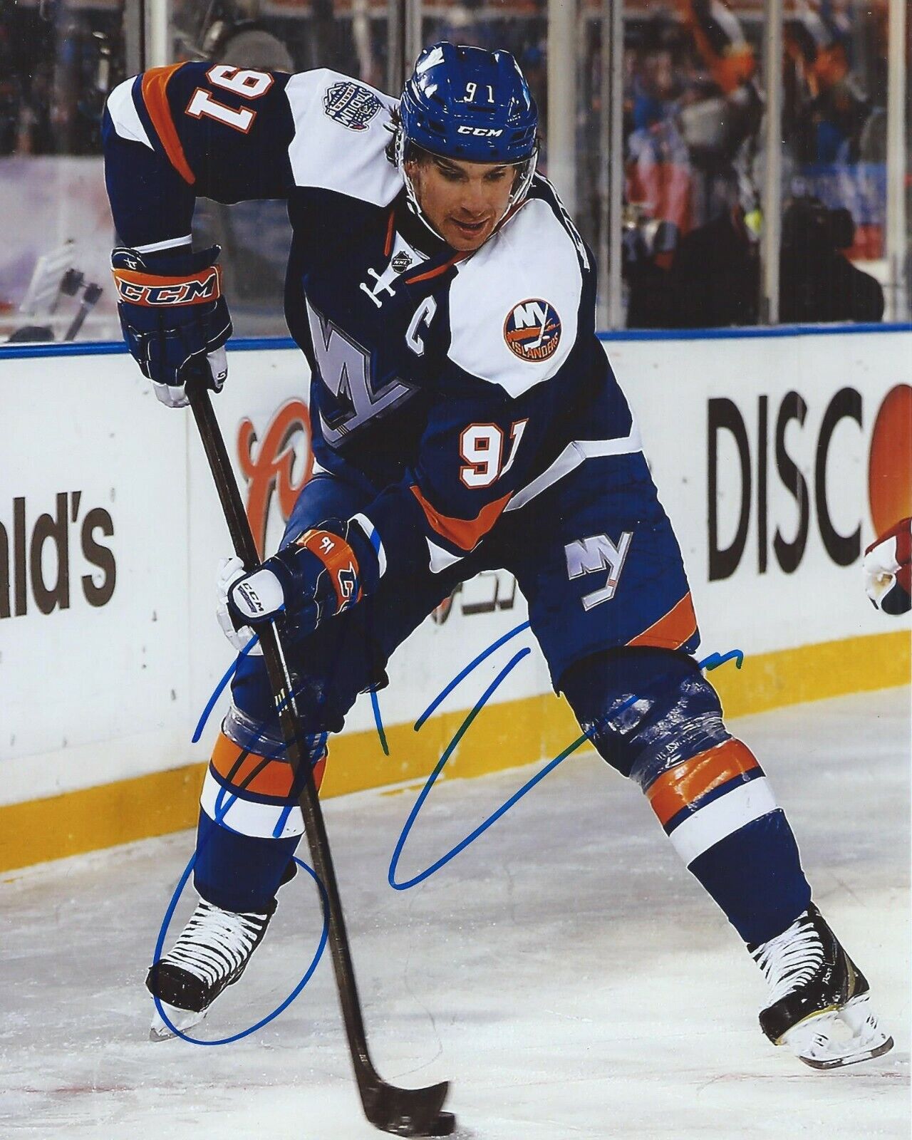 John Tavares Signed 8x10 Photo Poster painting New York Islanders Stadium Series Autographed COA