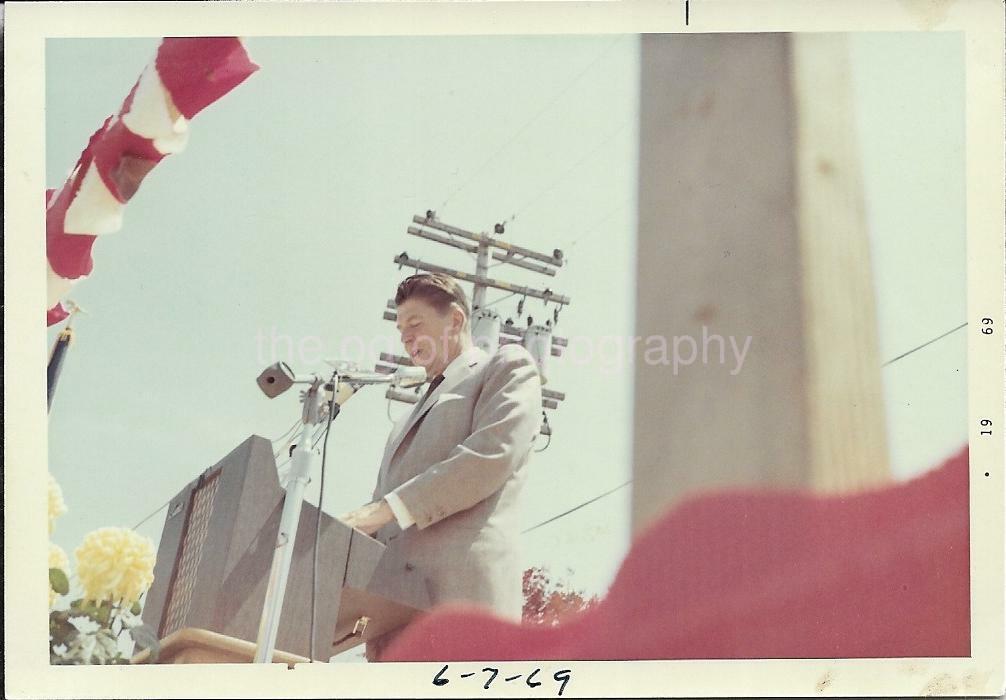 1969 CALIFORNIA Governor Ronald Reagan FOUND Photo Poster painting Original Snapshot 13 16 Z