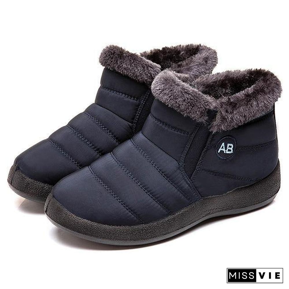 Womens Boots Fashionable Waterproof Snow Shoes For Winter. Casual Lightweight Ankle