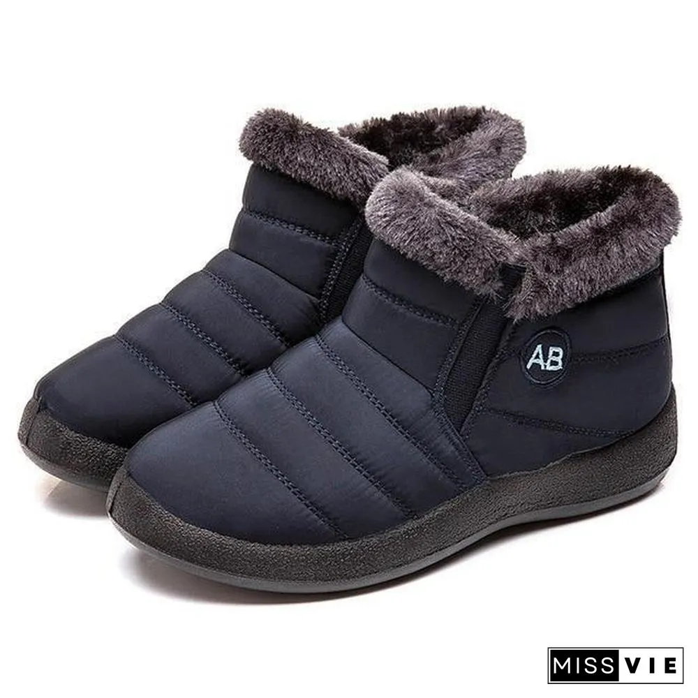 Womens Boots Fashionable Waterproof Snow Shoes For Winter. Casual Lightweight Ankle