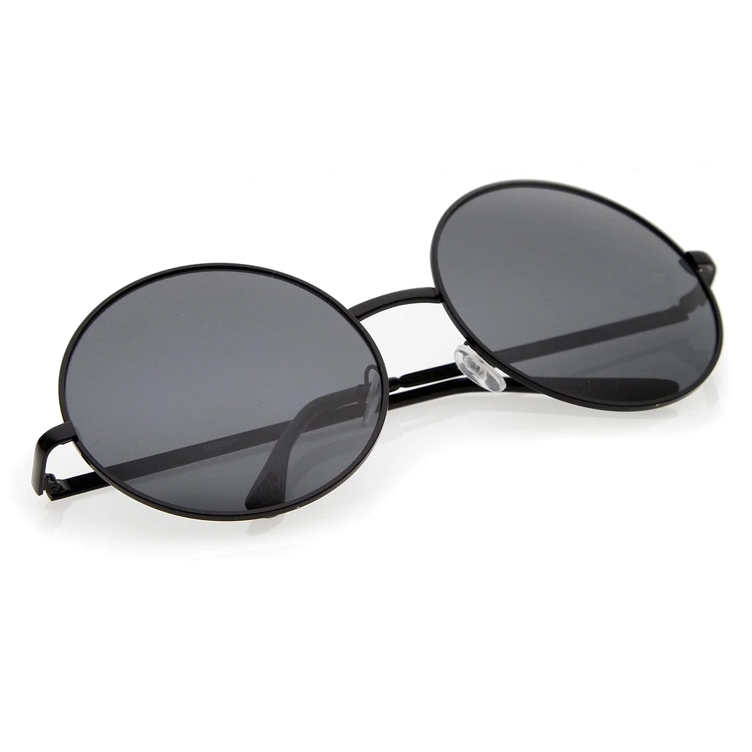 Super Large Oversize Slim Temple Round glasses 61mm