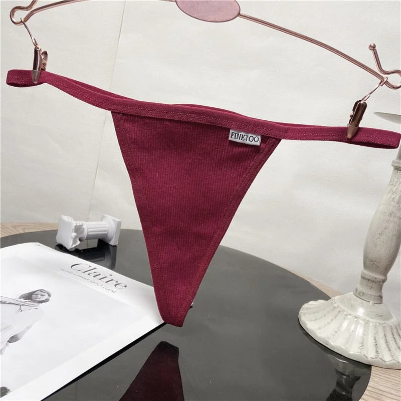 Cotton Underwear Sexy G-string Women's Lingerie Panties Female Underpants Briefs Thong Intimates T-Back Pantys Cotton Panties