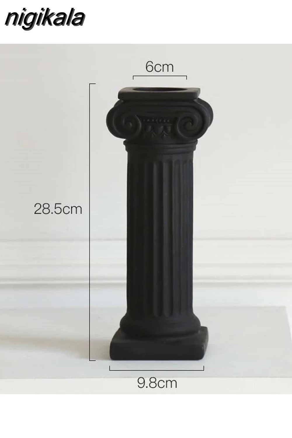 nigikala Home Decoration Aromatherapy Candle Holder Resin Sculpture Chandelier Silicone Candle Mold Retro Roman Column Shape