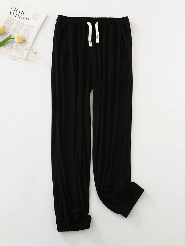 High Waisted Loose Anti-Mosquito Drawstring Elasticity Pleated Pants Yoga Bottoms