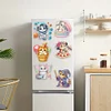 (US Only)6Pcs DIY Cats Diamond Painting Magnets Kit Diamond Painting Fridge Magnets