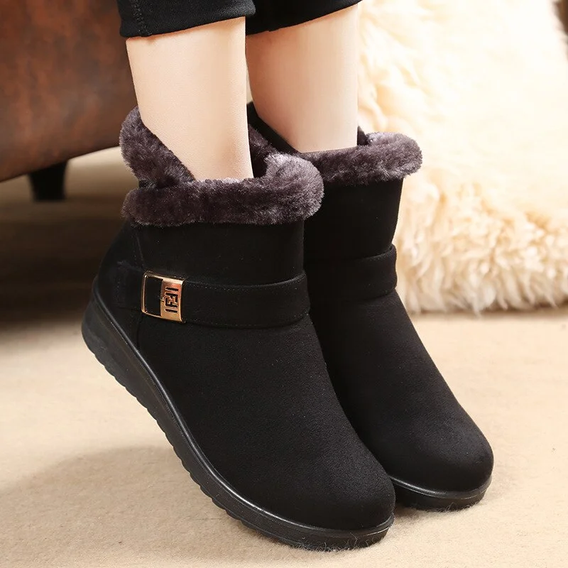 Winter ankle boots women shoes 2021 new fashion non-slip warm plush zipper Casual shoes woman snow boots Dropshipping