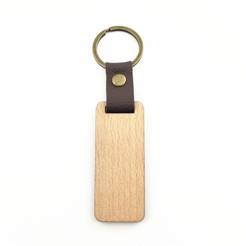 Classic Style Commute Solid Color Wood Unisex Bag Pendant Keychain