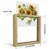 Diamond Painting Wooden Double-Sided Vase of sunflowers Ornaments Kit with Photo Frame Desktop