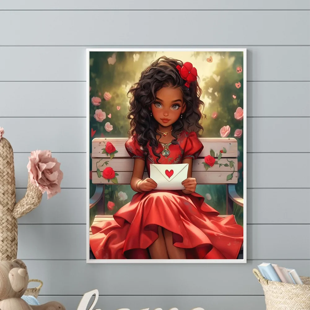 Diamond Painting - Full Round Drill - Kid Sweet Couple(Canvas|30*40cm)