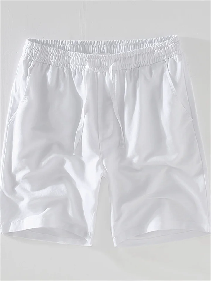 Men's Thin Section of The Summer Cotton Linen Shorts Straight Leg Pants Casual Five-minute Pants