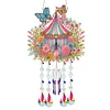 Double Sided Colorful Pattern 5D DIY Crystal Rhinestone Wind Bell Suncatcher Hanging Kits