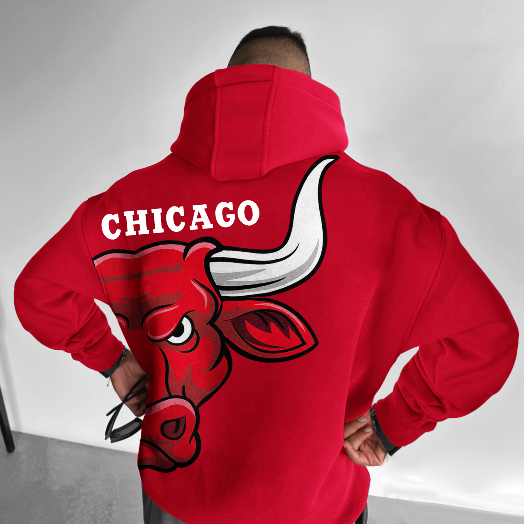 Oversized Chicago Hoodie / [blueesa] /