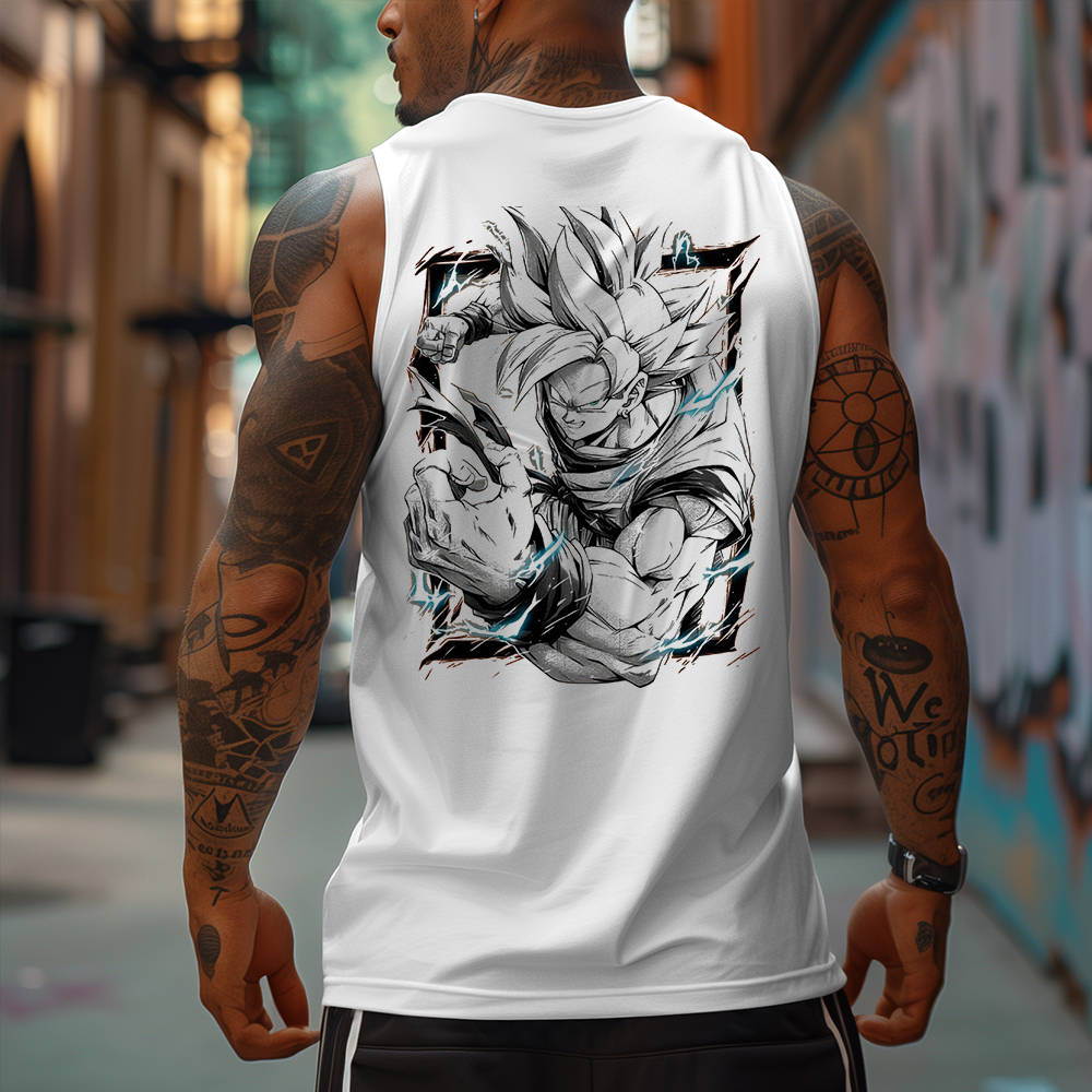 Casual Anime Printed Fitness Vest