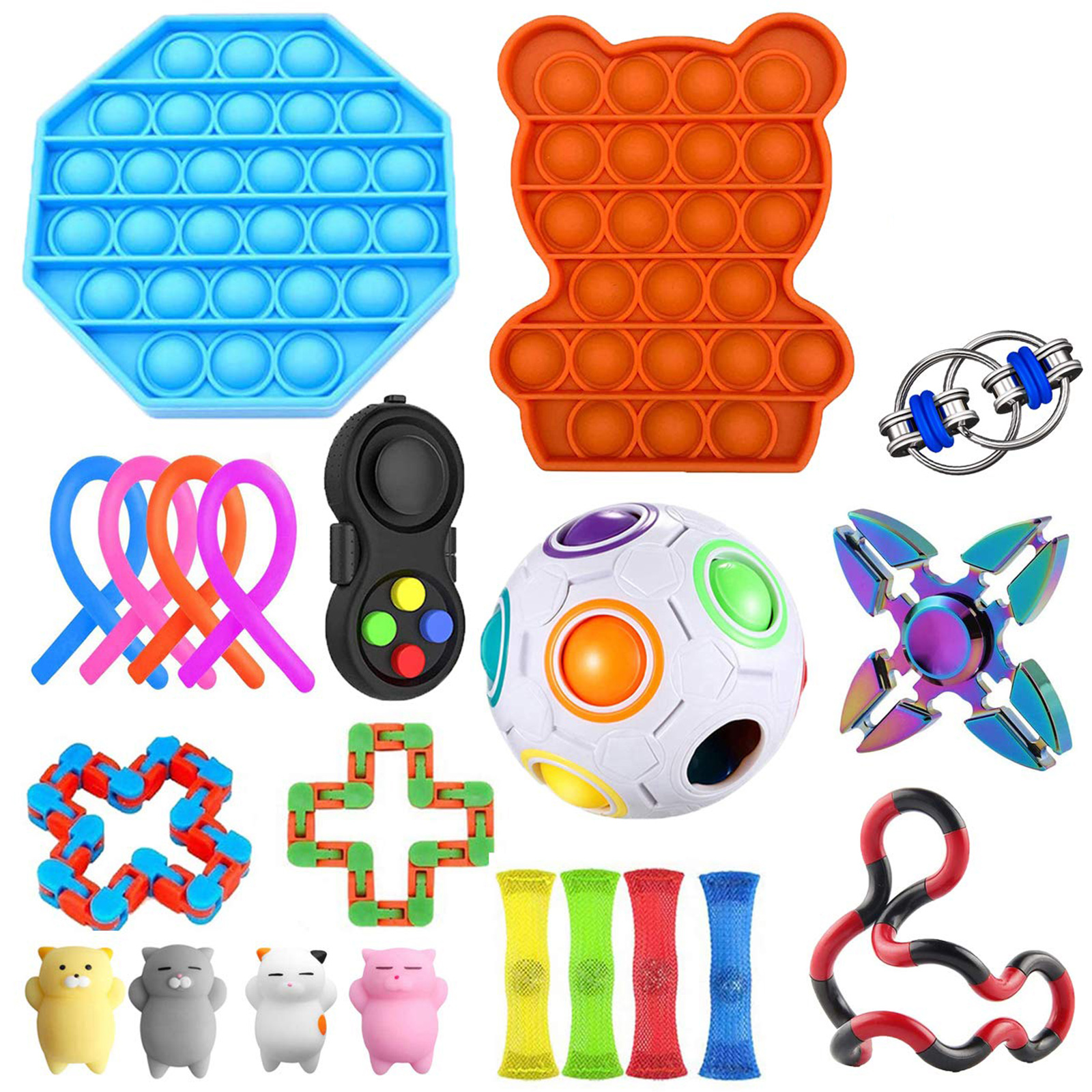 

21Pcs Sensory Fidget Toy Bubble Set, 501 Original