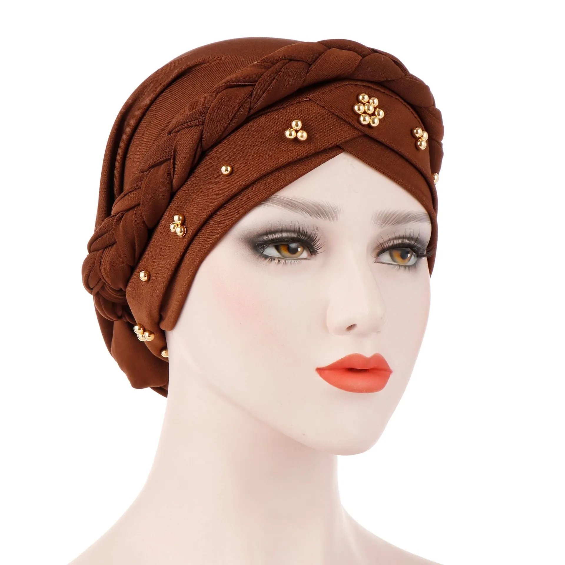 Women's Floral Printed Muslim Turban Hat Cap