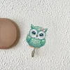 6pcs/set DIY Special-shaped Diamond Painting Wall-mounted Key Hook Kit (Owl)