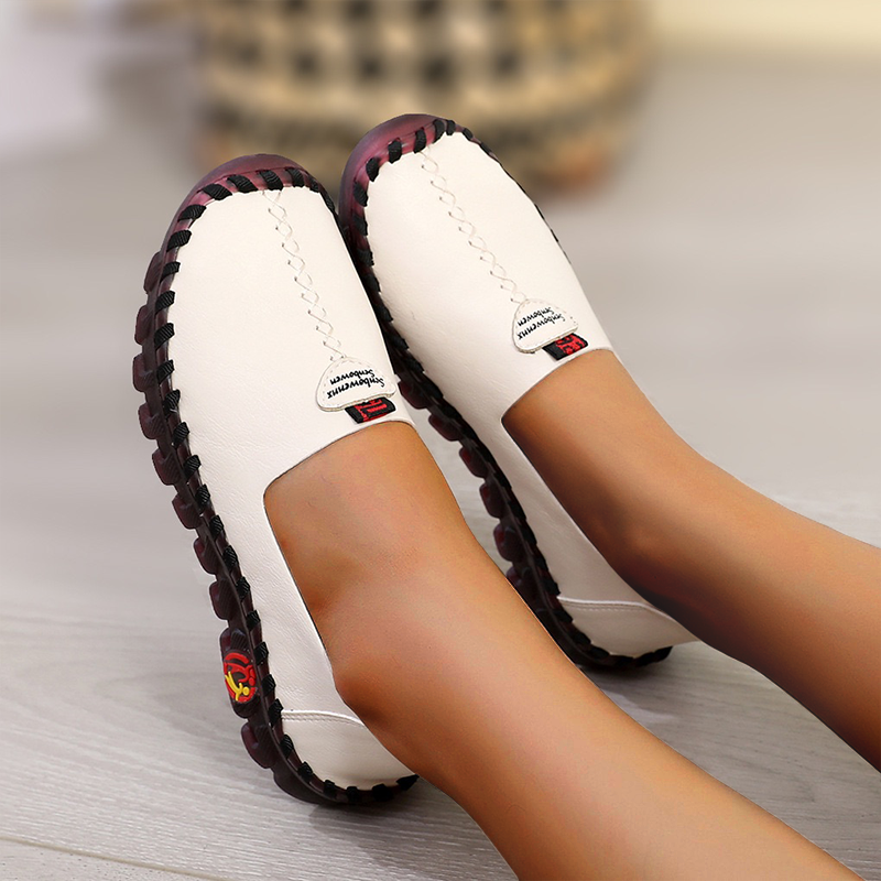 Slip Ons Woman Flats Comfy Nurse Wide Fit Loafers