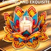Peinture en diamant en 5D DIY d&eacute;coration de bureau en acrylique, bougeoirs fleurs, brise-lumi&egrave;re, d&eacute;coration de bureau maison artisanale pour adultes d&eacute;butants (Orange Lotus)