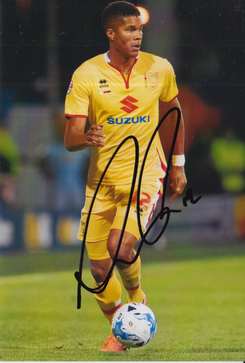 MK DONS HAND SIGNED JORDAN SPENCE 6X4 Photo Poster painting 1.