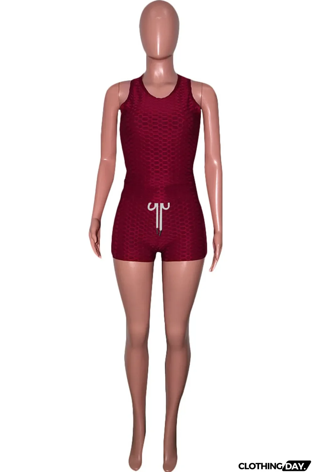 Black Sexy Sportswear Solid Patchwork Spaghetti Strap Sleeveless Two Pieces