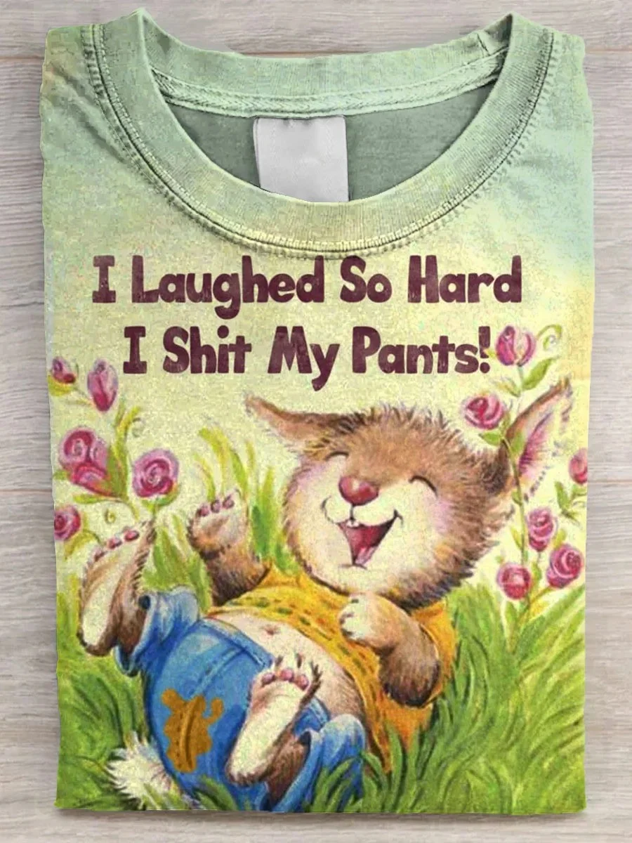 Eagerlys  I Laughed So Hard I Shit My Pants Art Print T-shirt Eagerlys
