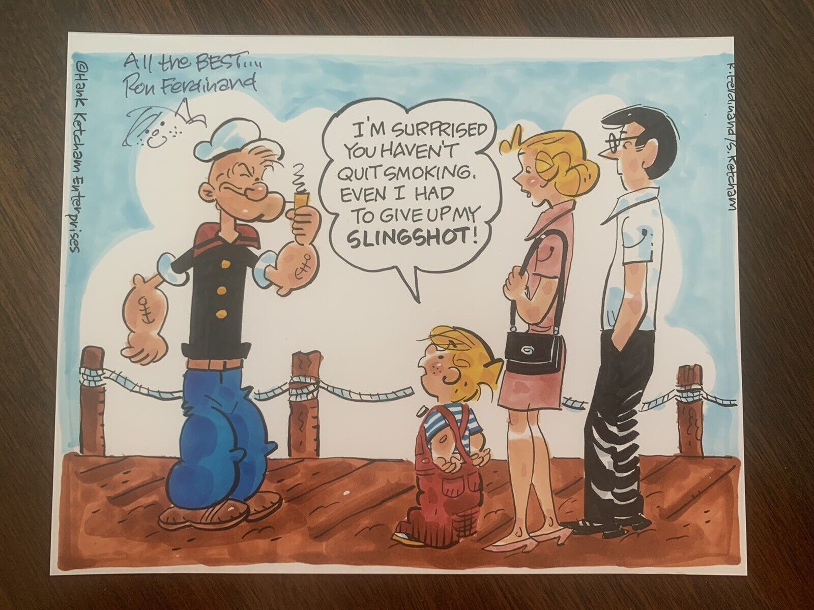 RON FERDINAND signed 8x10 Photo Poster painting DENNIS THE MENACE artist