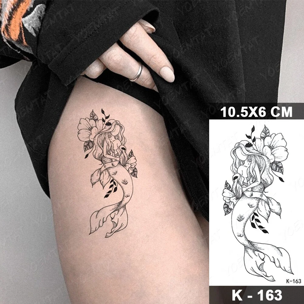 Sdrawing Temporary Tattoo Sticker Old School Flash Tatoo Dark Snake Scorpion Arm Wrist Fake Tatto For Body Art Women Men