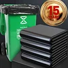 210L / 55Gallon | 50 Micron Industrial-grade Ultra-thick Trash Bags | Made in the USA | Heavy Duty | Bulk | Great Value | Black Multi-Purpose Trash Bags