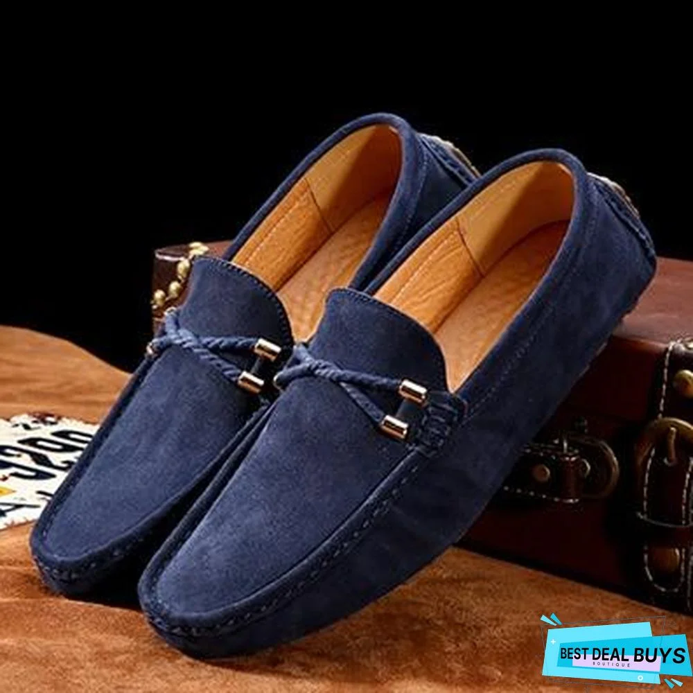 Summer Genuine Leather Men Shoes Casual Driving Shoes Moccasin Soft Breathable