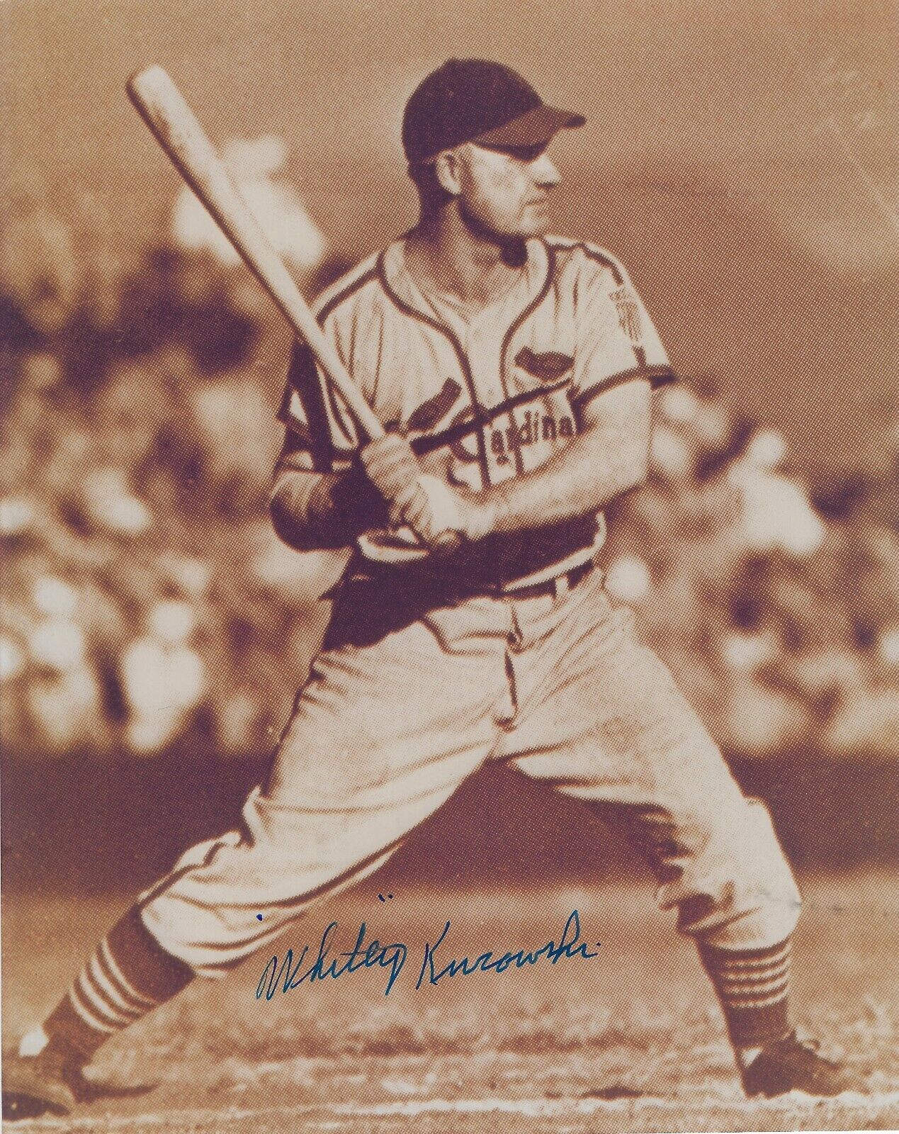 Autographed WHITEY KUROWSKI 8x10 St Louis Cardinals Photo Poster painting - COA
