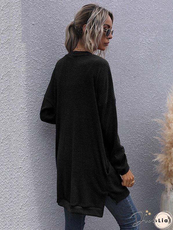 Knitted V-neck Cardigan Sweater