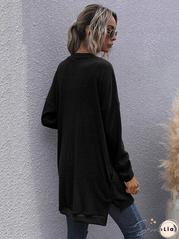 Knitted V-neck Cardigan Sweater