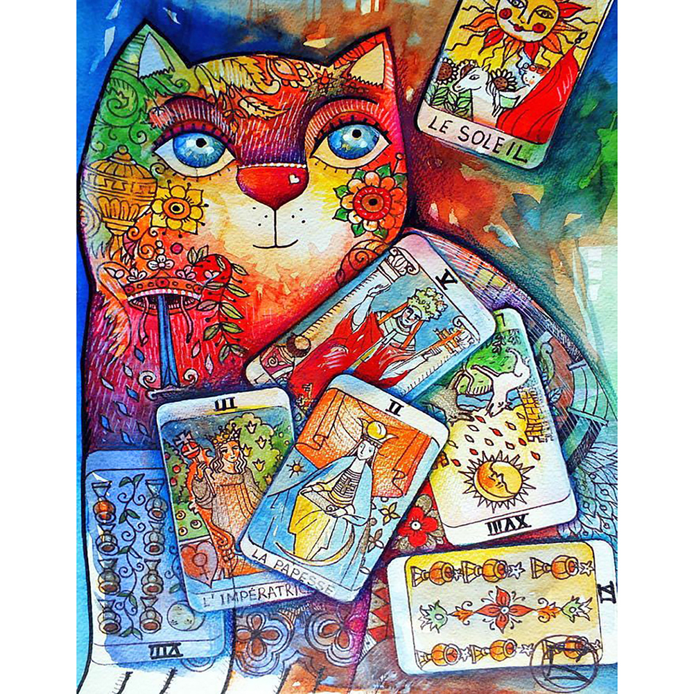 

Mystery Of Cat-Round Drill Diamond Painting-40*50CM, 501 Original