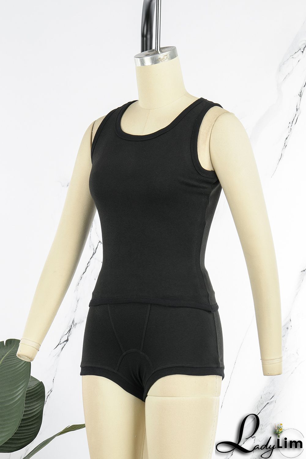 White Casual Sportswear Solid Patchwork O Neck Sleeveless Two Pieces