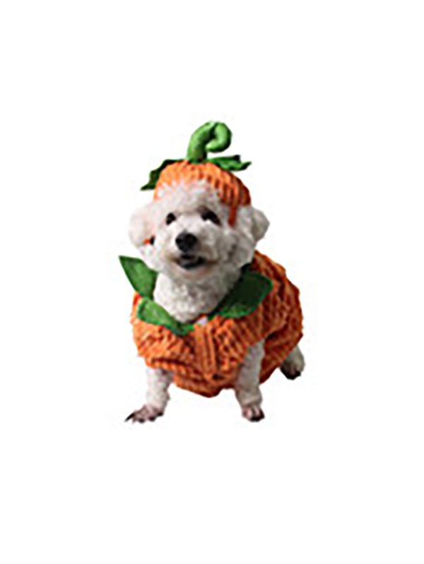 Cute Dog Pumpkin Halloween Costume Pet Warm Costume-elleschic
