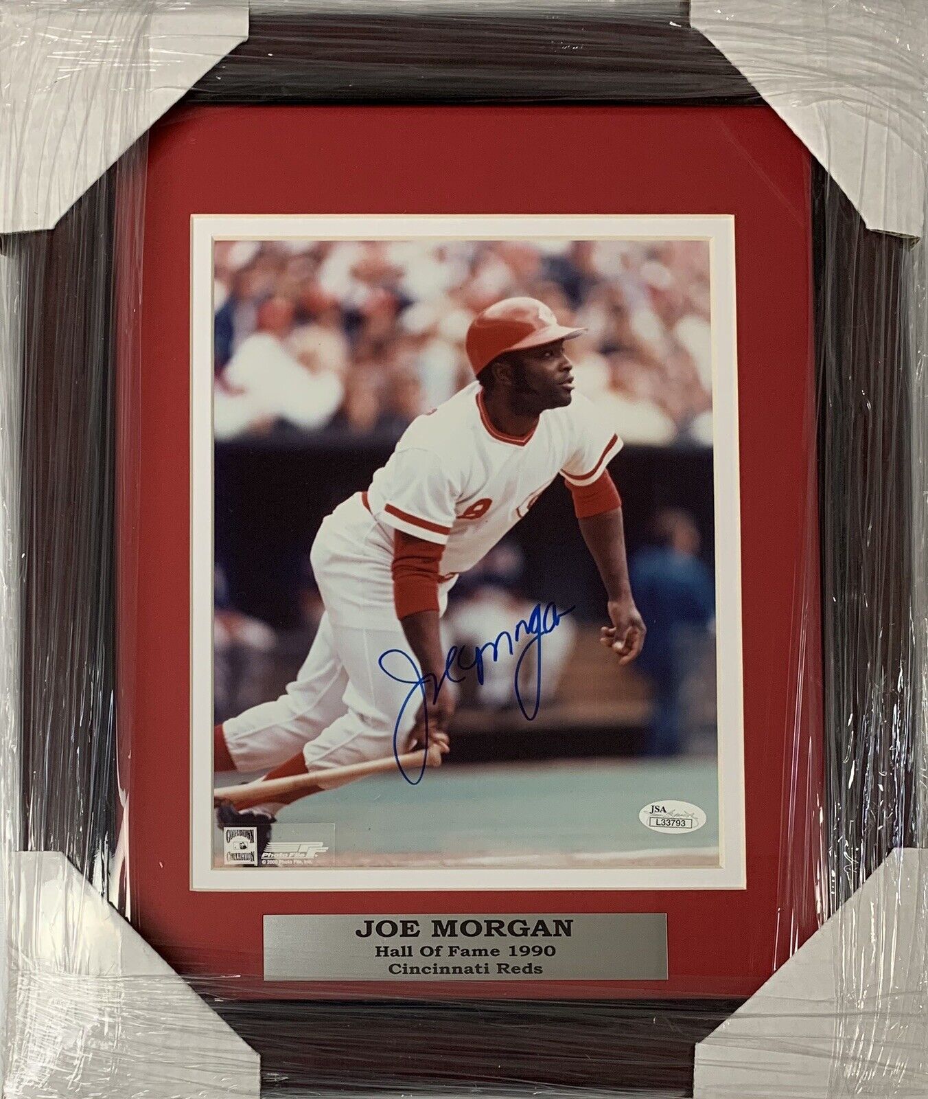 Joe Morgan Cincinnati Reds Custom Framed Autographed 8x10 JSA COA