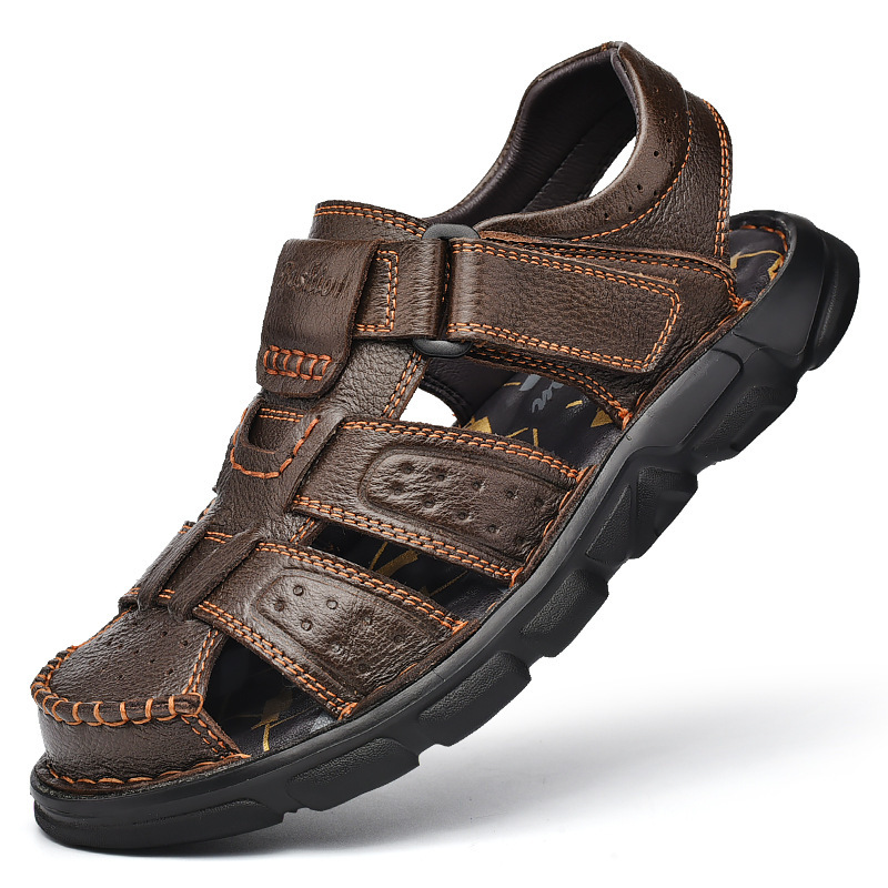 Quality Men's Genuine Leather Casual Outdoor Walking Sandals | ARKGET