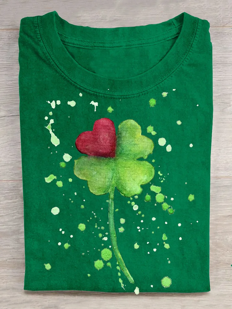 Unisex St. Patrick's Day Shamrock  Art Print Design T-shirt