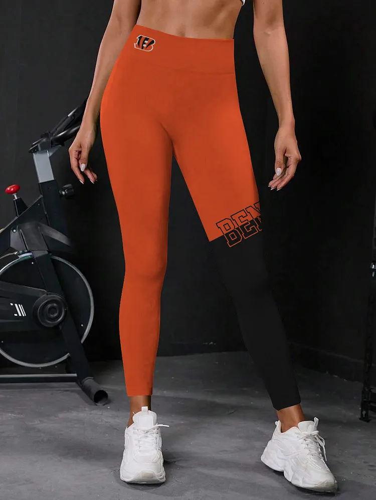 Cincinnati Bengals High Waist Push Up Printed Leggings