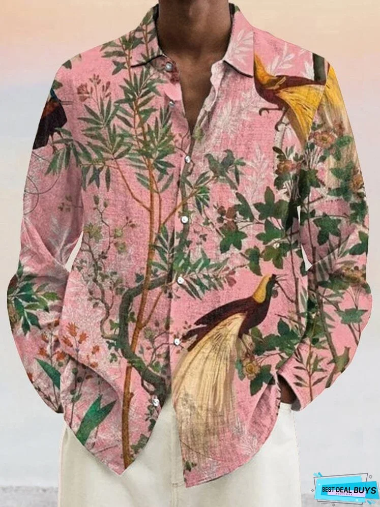 Cozy Floral Cotton Linen Shirt