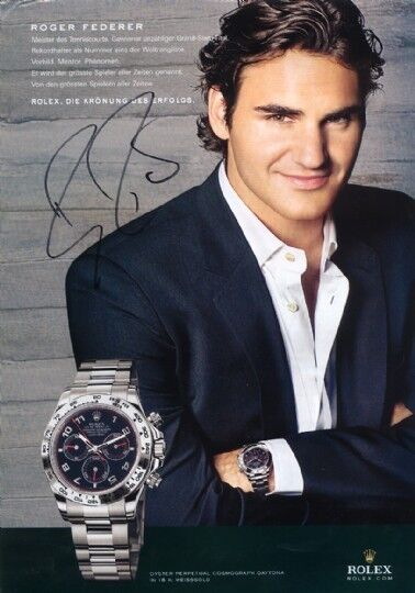 Roger Federer 1981- genuine autograph 8x12