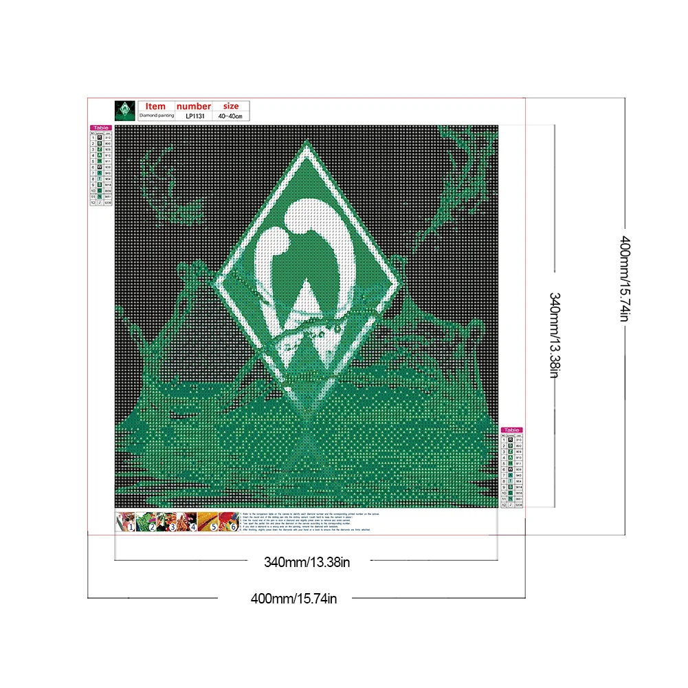 Diamond Painting - Full Round Drill - SV Werder Bremen(Canvas|40*40cm)