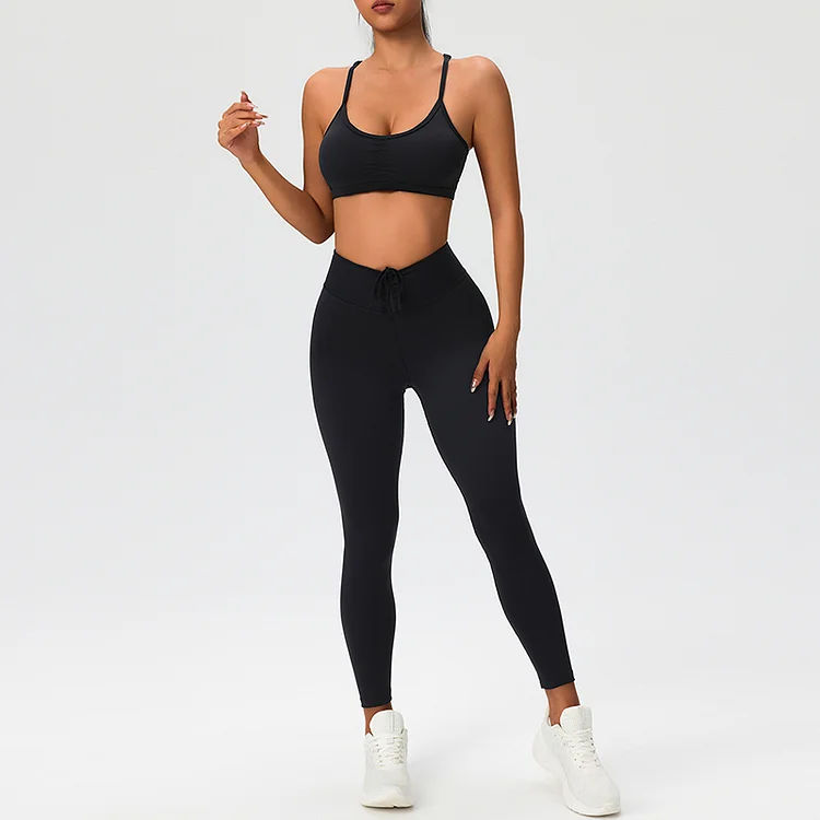 PASUXI Women's Yoga Suit Breathable Running Sports Bra & Fitness Pants huanwei