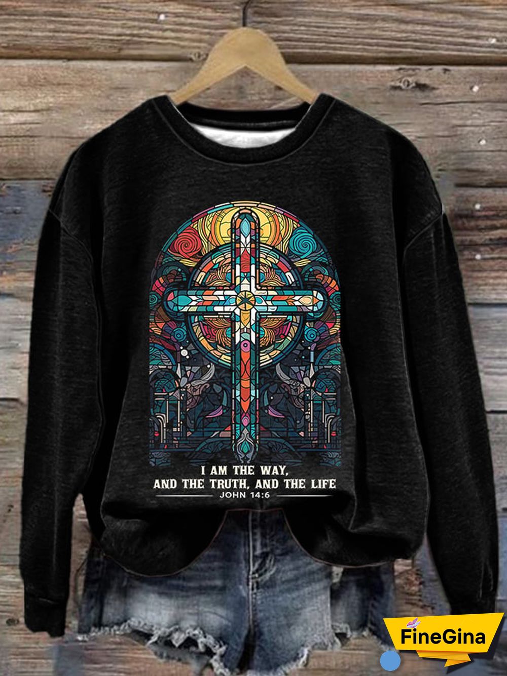 Women's The Way The Truth The Life Print Long Sleeve Sweatshirt