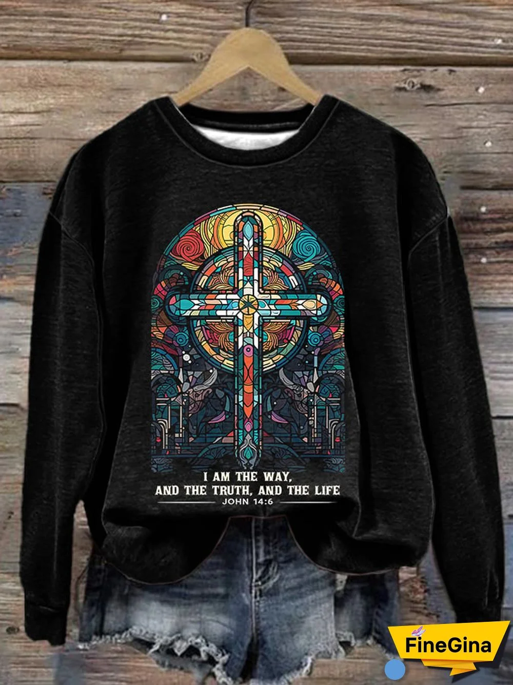 Women's The Way The Truth The Life Print Long Sleeve Sweatshirt