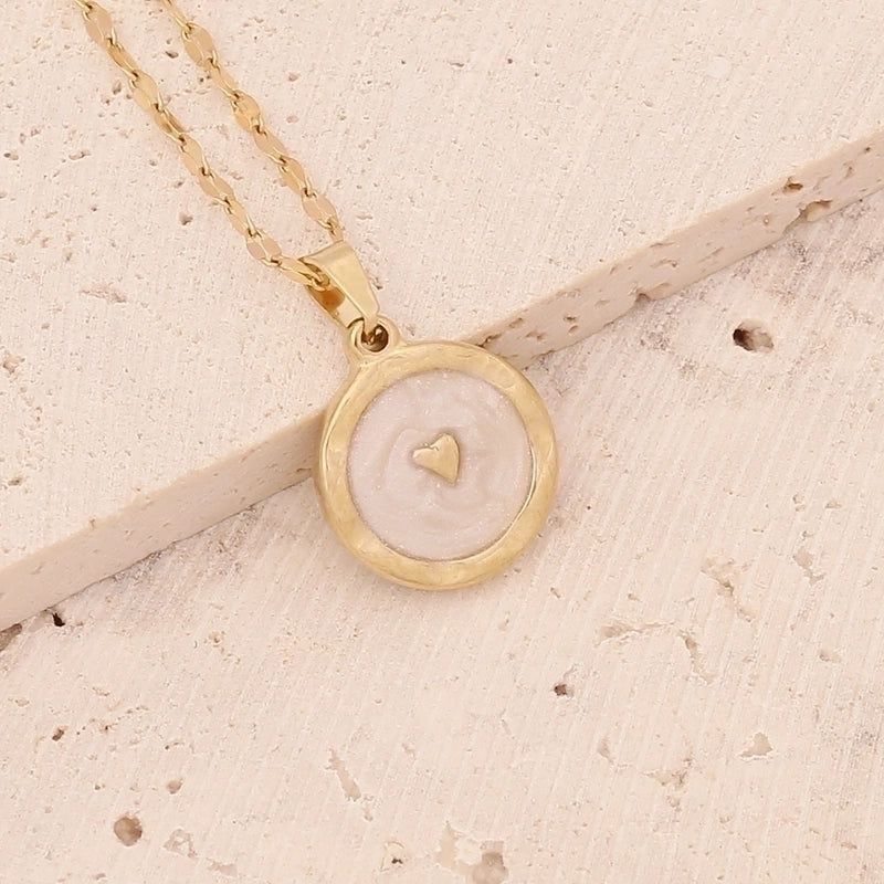 Fashion Portrait Geometric Owl Stainless Steel Plating Inlaid Zircon 18K Gold Plated No Inlaid Pendant Necklace