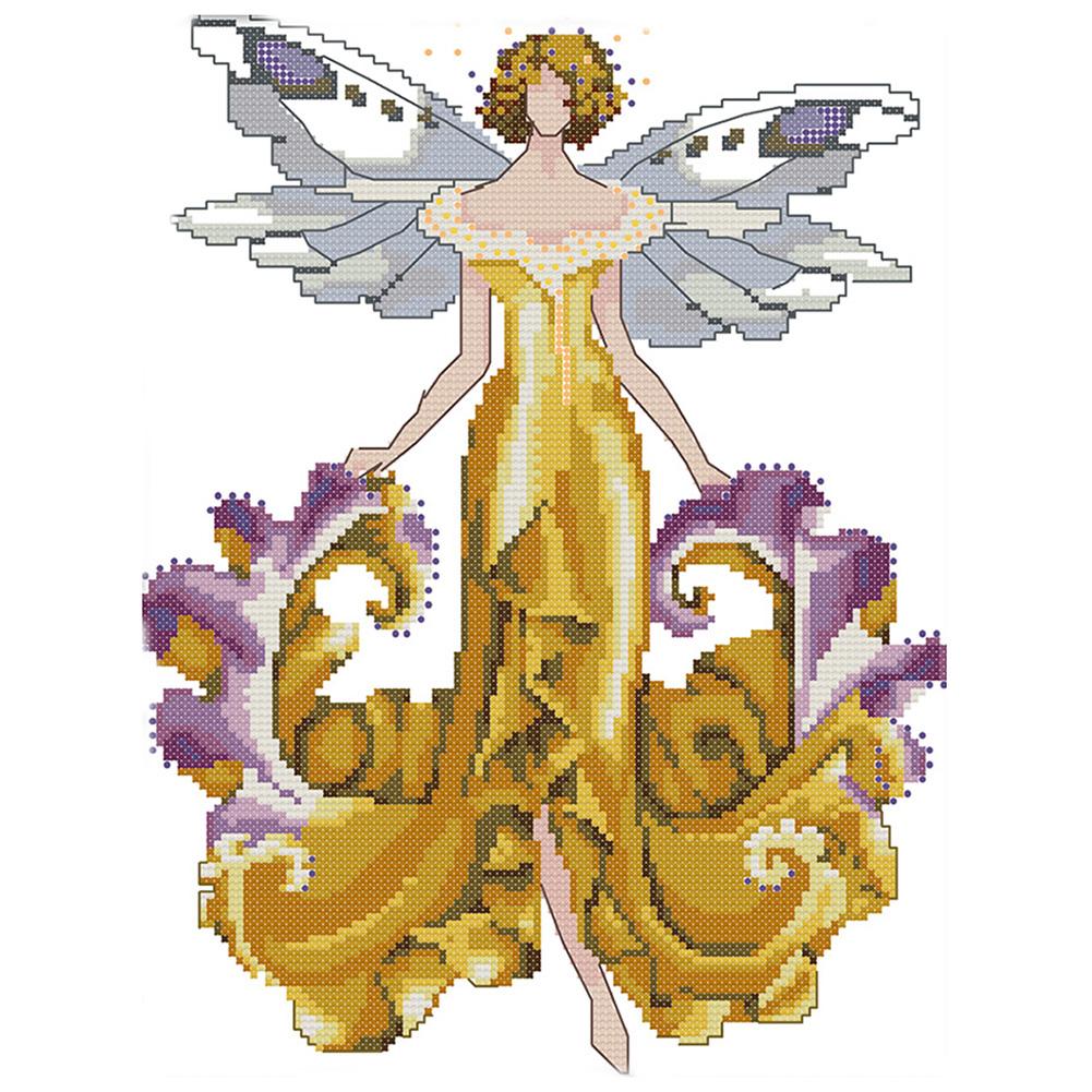 

Iris - 14CT Stamped Cross Stitch - 28*34cm, 501 Original