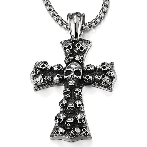 Skull Cross Men's Pendant Necklace