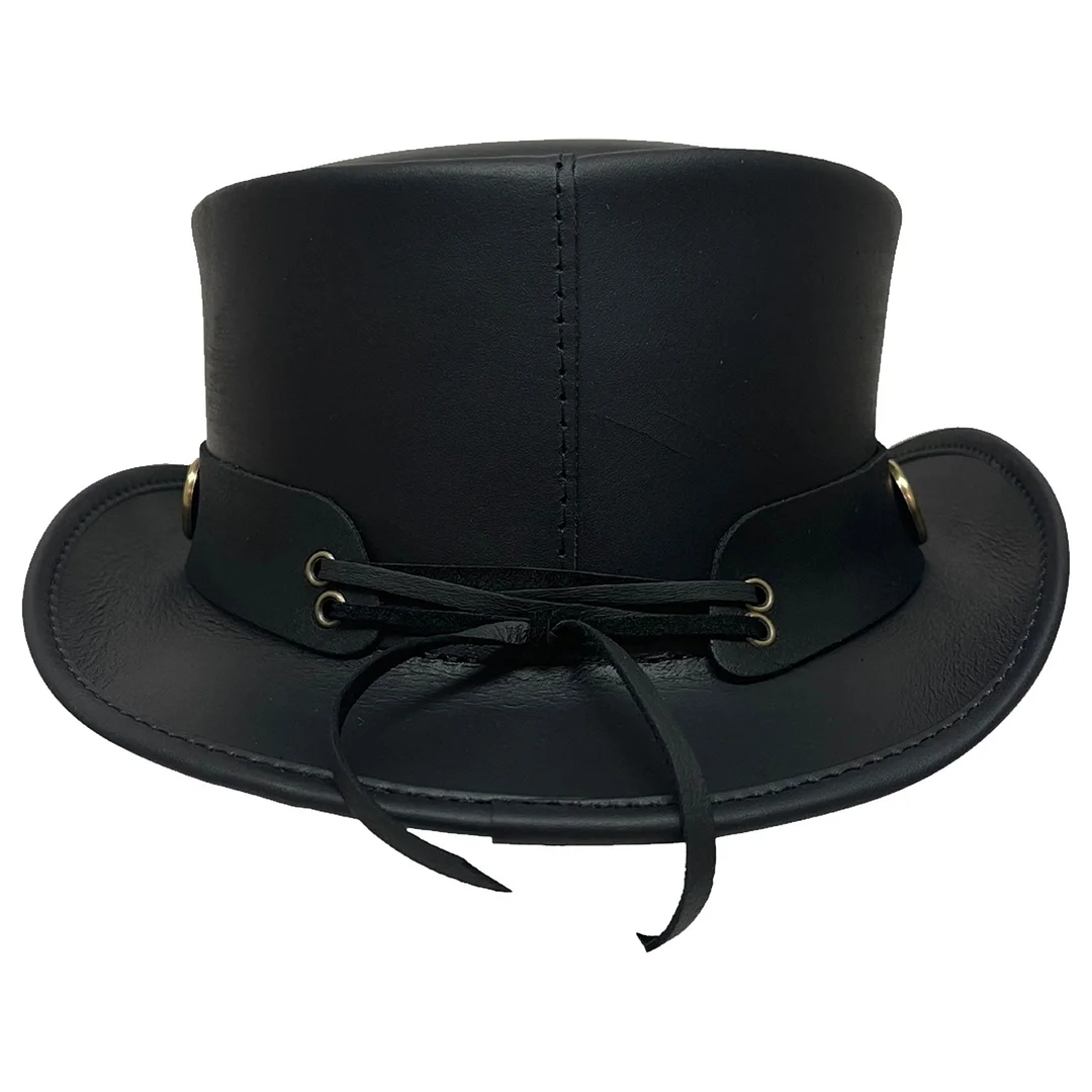 Marlow - Leather Top Hat - Bullet Hat Band